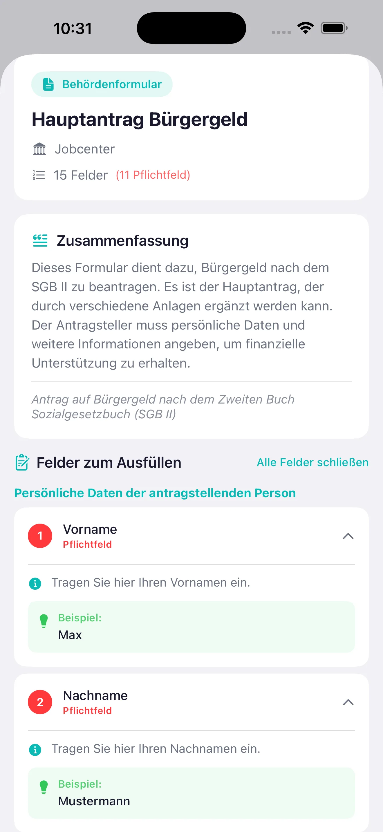 Formular-Assistent